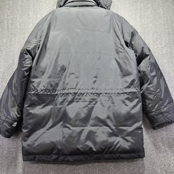 Polo Ralph Lauren Jacket Mens Large Black Down Hooded Parka Nylon Winter Coat - Picture 5 of 11